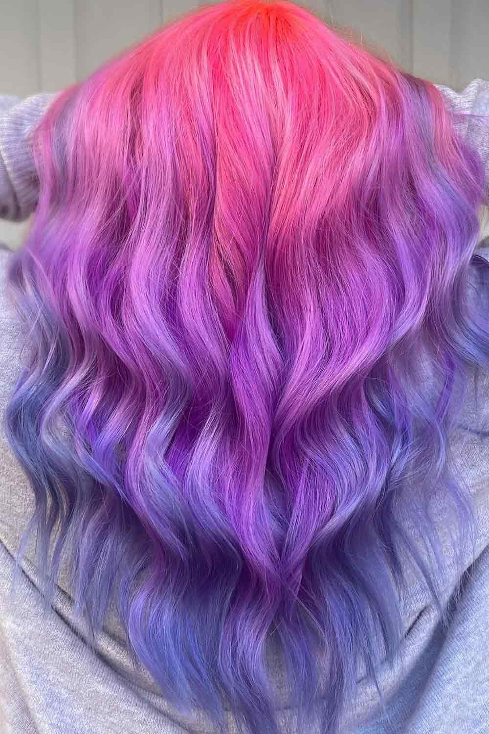 Pink, Blue and Purple Ombre