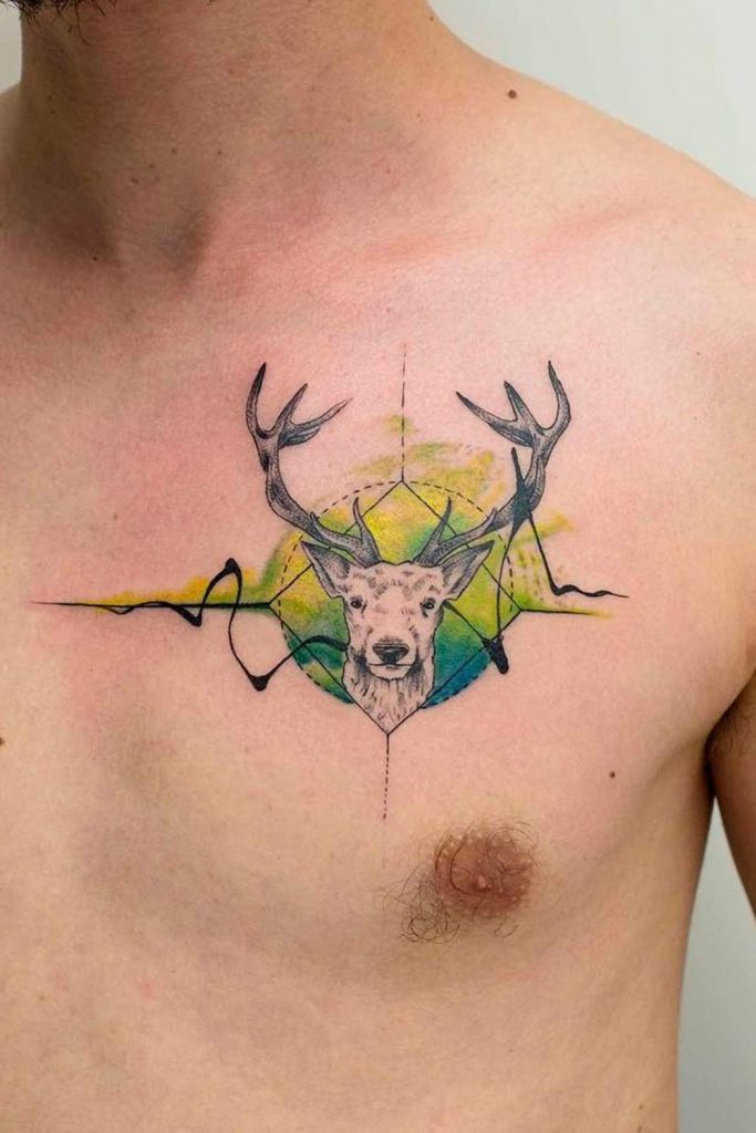 Deer Tattoo for Chest