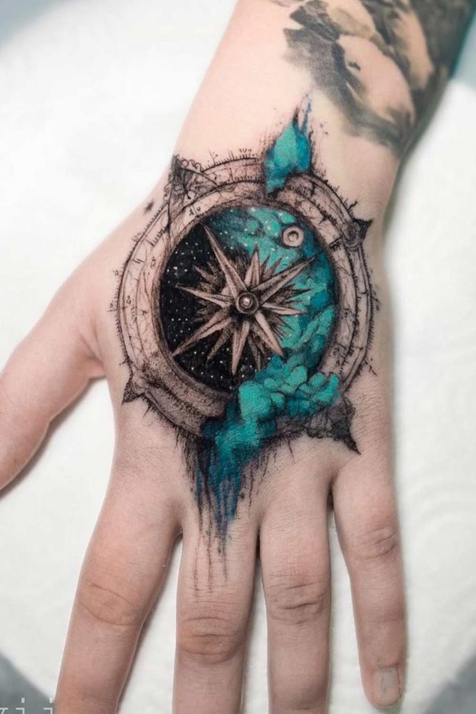 Compass Tattoo Design