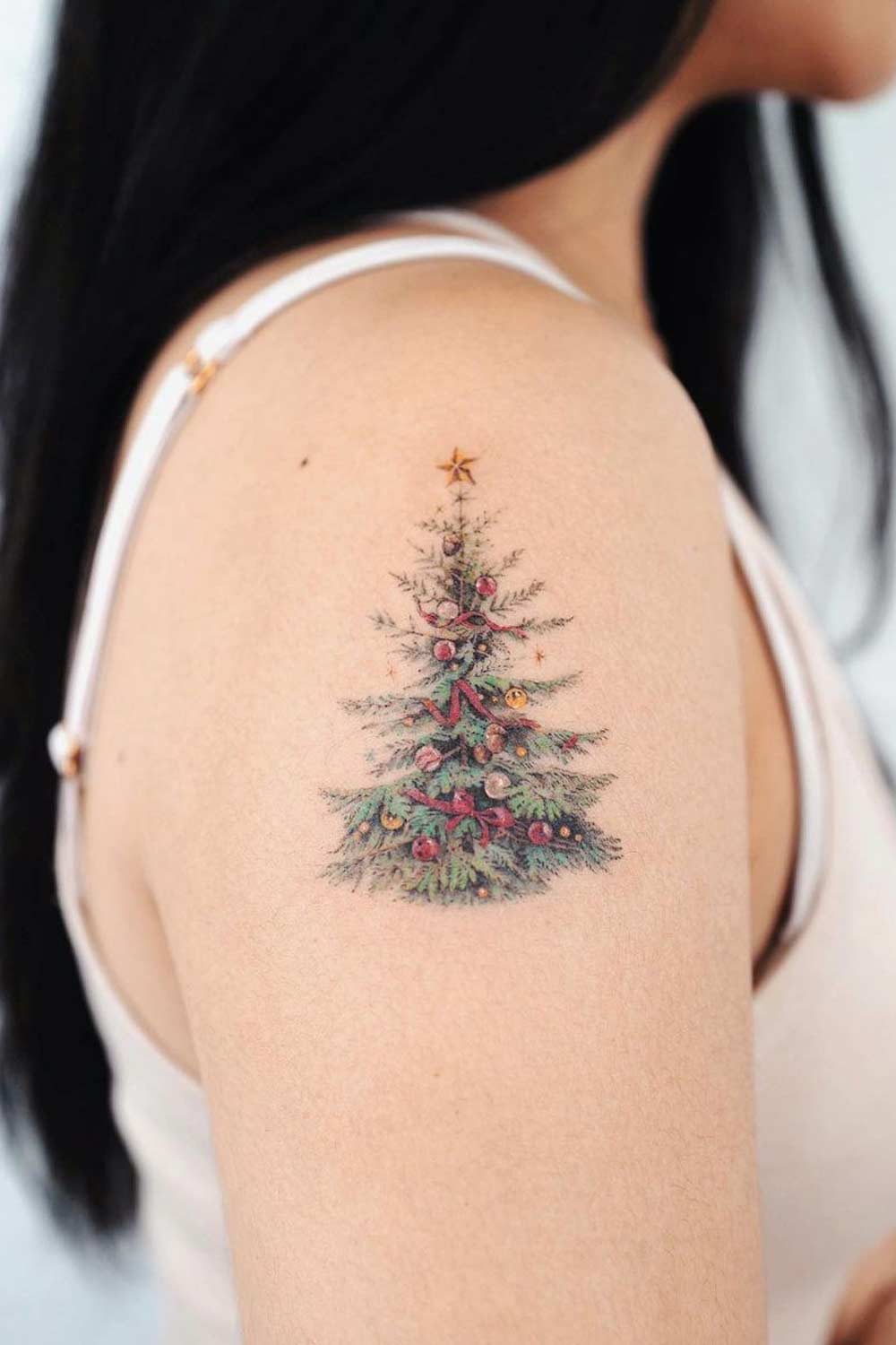 Christmas Tree Tattoo Idea