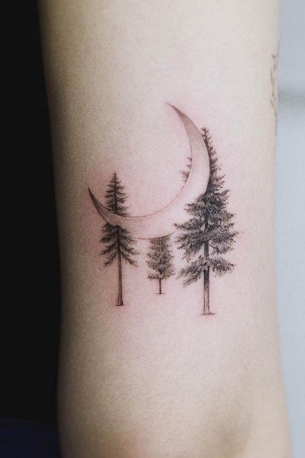 Trees with Moon Tattoo