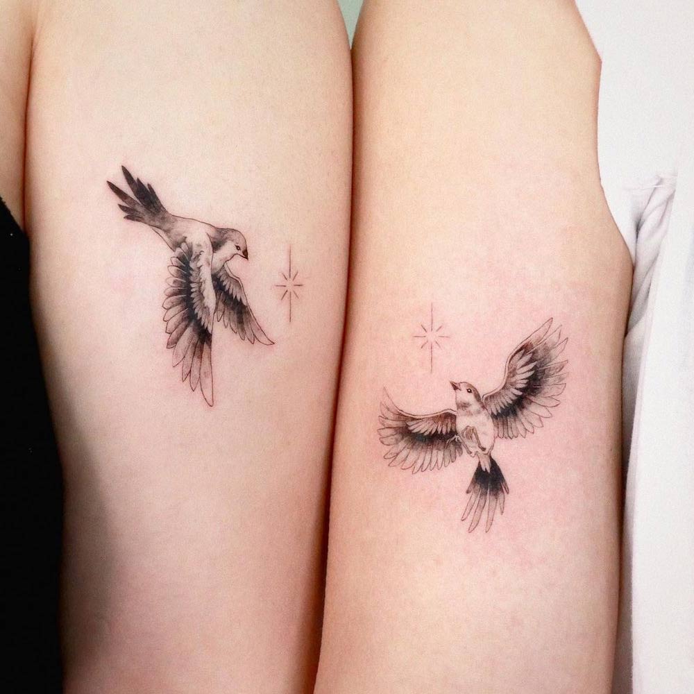 Best Friends Tattoos with Birds