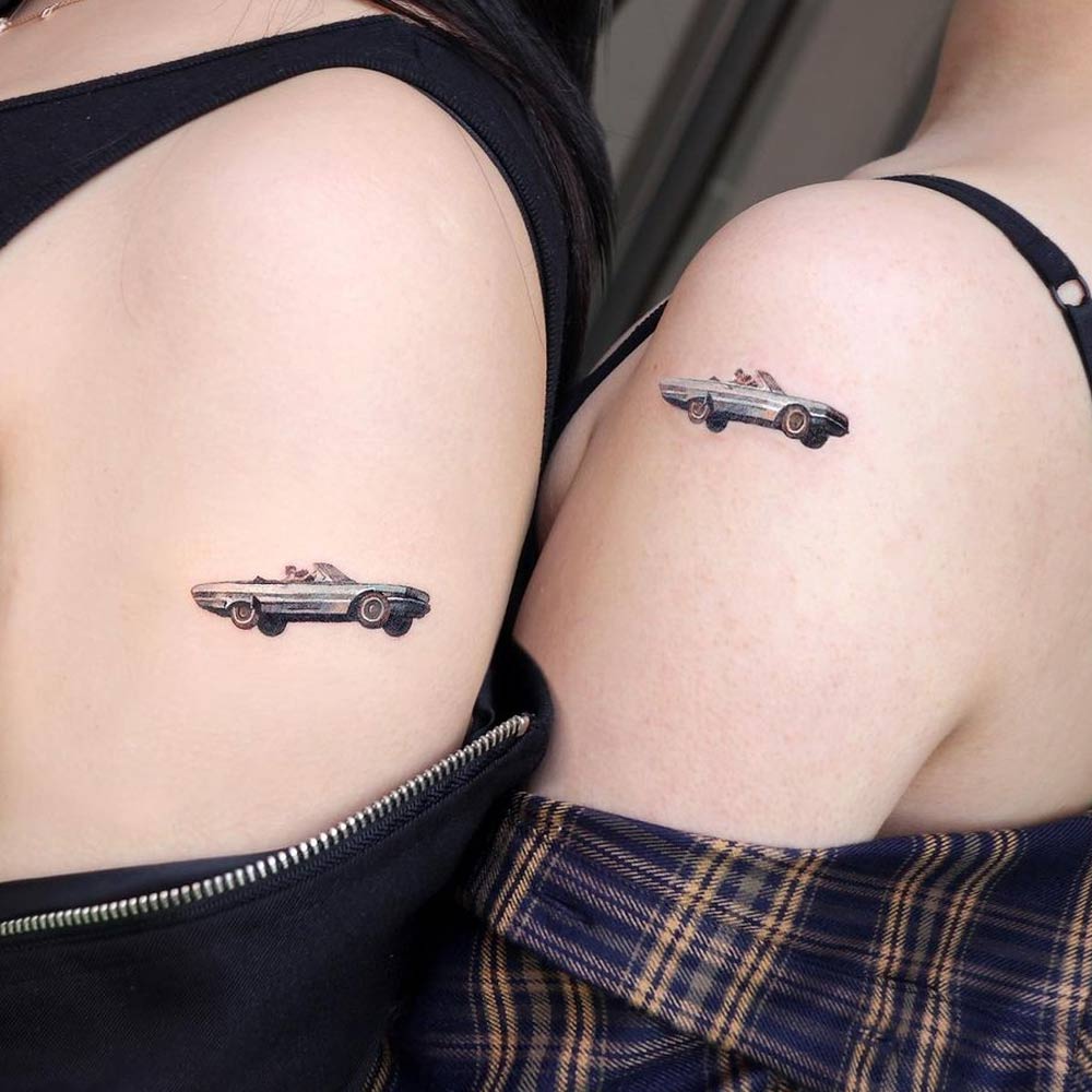 Friends Tattoos with Cars