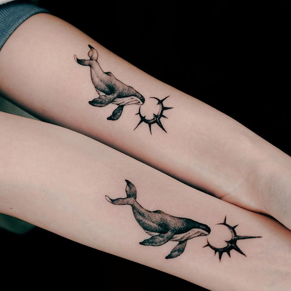 Best Friends Tattoos with Whales