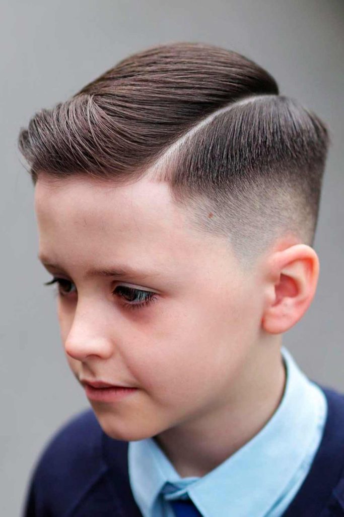 Side Part with Quiff and Taper Fade #boyshaircuts #boyshairstyles #haircutsforboys #hairstylesforboys