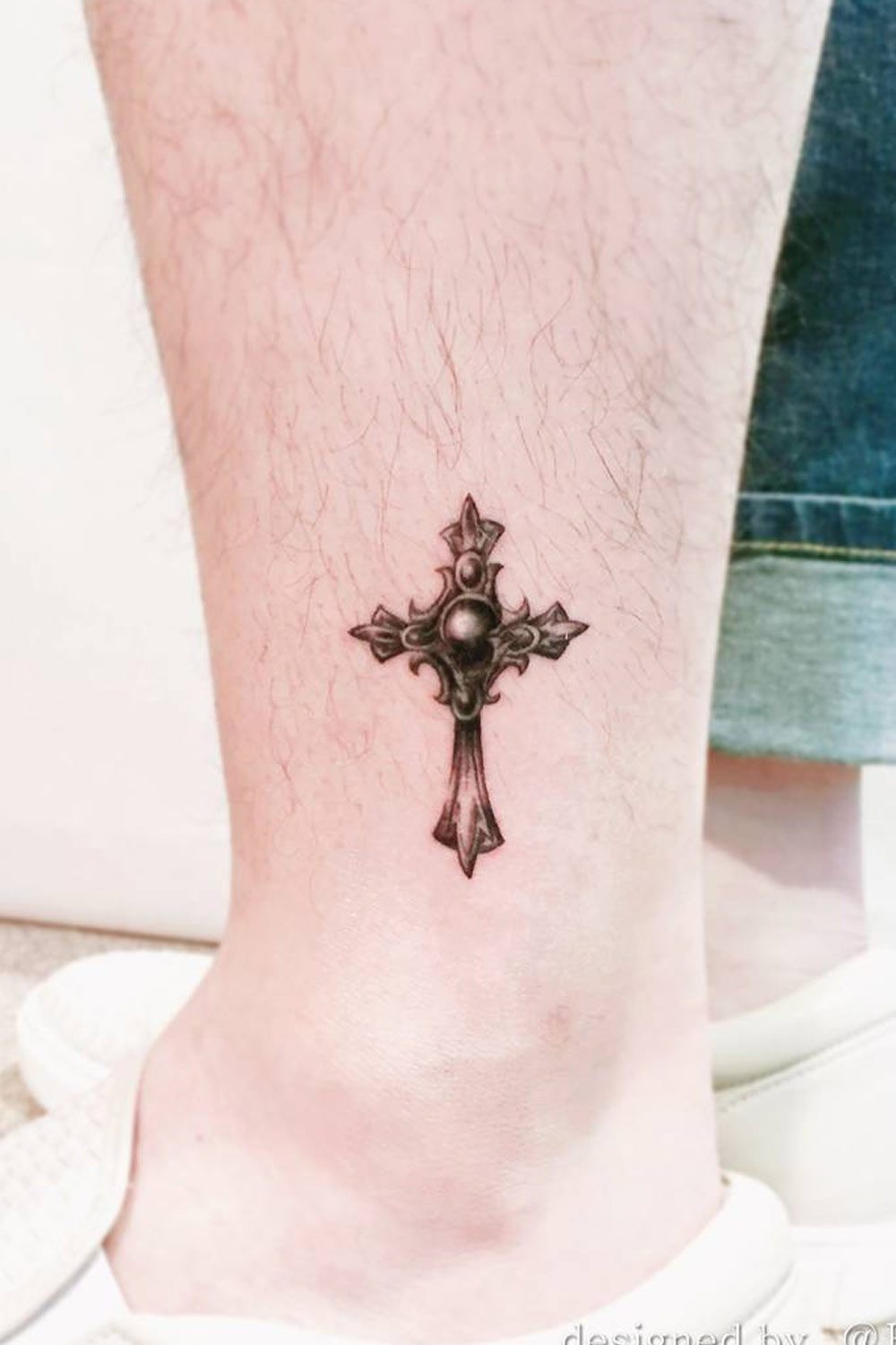 Ankle Cross Tattoo