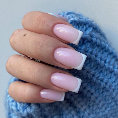 Classic French Manicure For Fall