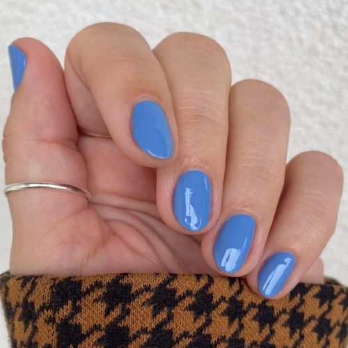 Light Denim Blue Fall Manicure