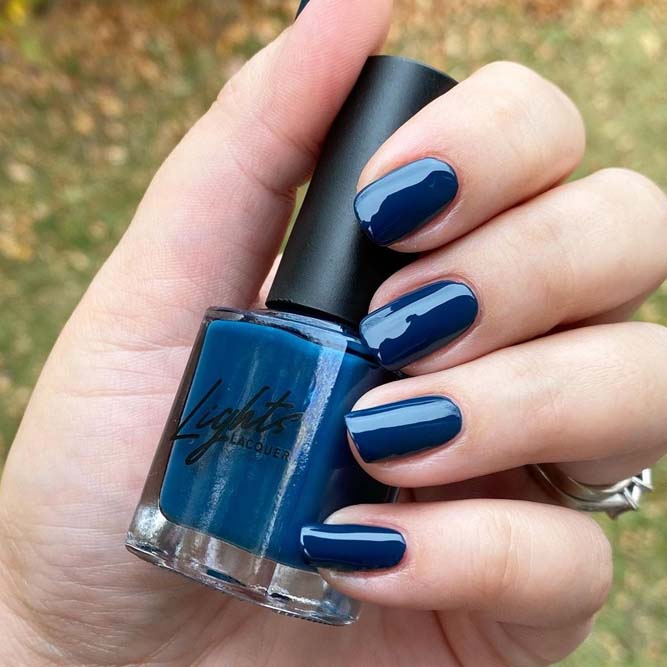 Navy Blue Fall Nails