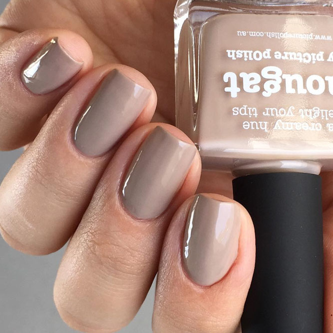 Light Taupe Creamy Fall Nail Shade