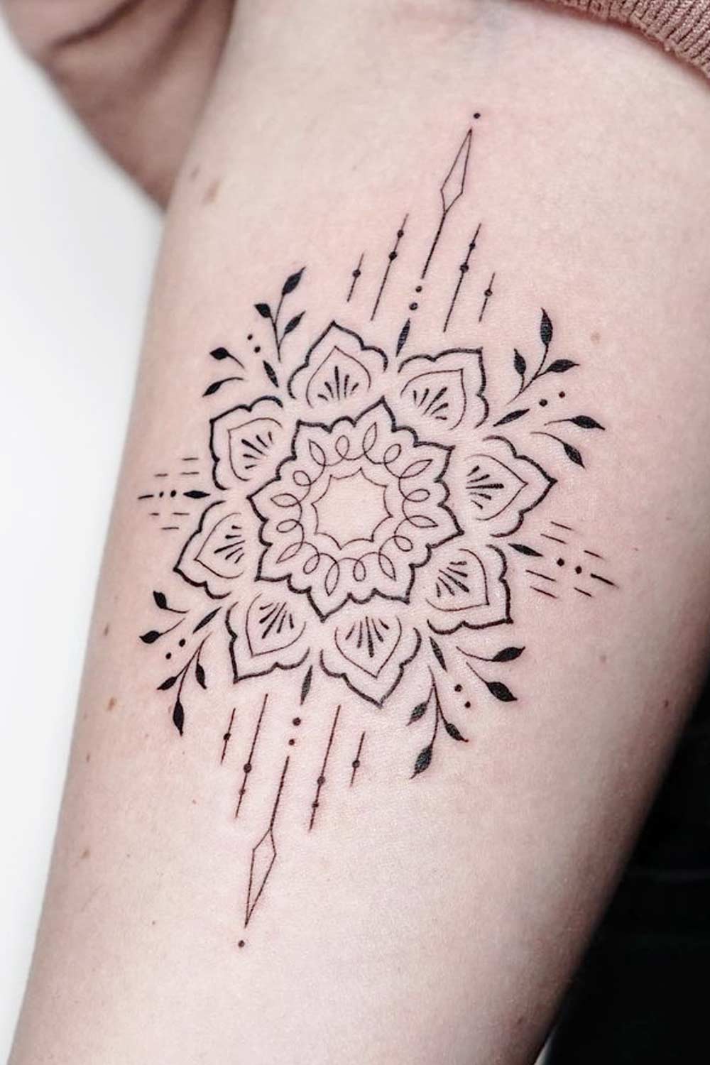 Mandala Tattoo Design Template Stock Vector - Illustration of flower, tattoo:  80930325