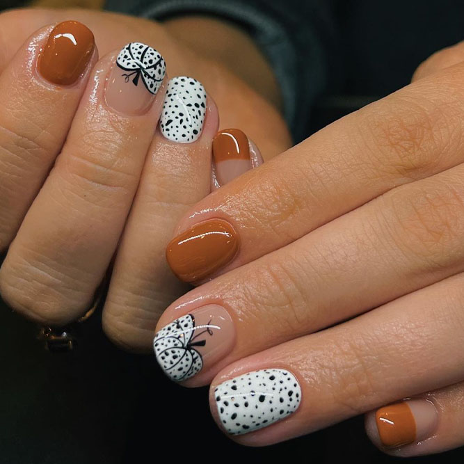 Cute Pumpkin Fall Nails