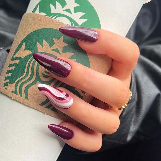 Swirls Fall Nails