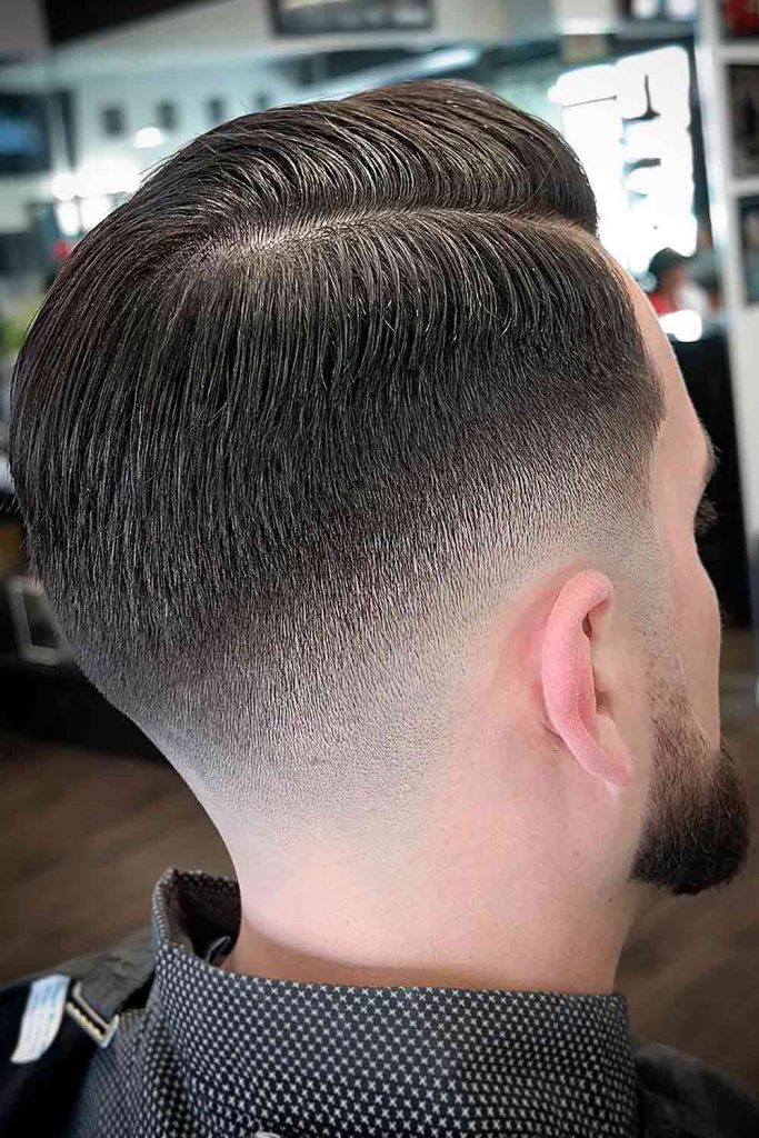 Taper Fade Haircut High Sliked Back Medium Comb Over 683x1024 