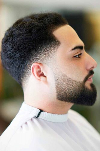 Taper Fade Haircut Wavy Line Up Mid Black 333x500 