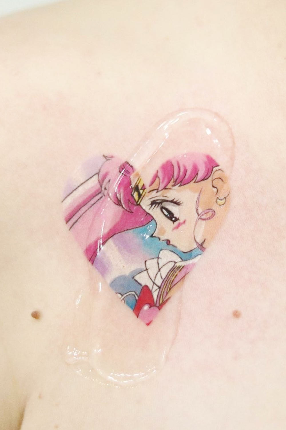 Small Heart Sailor Moon Theme Tattoo