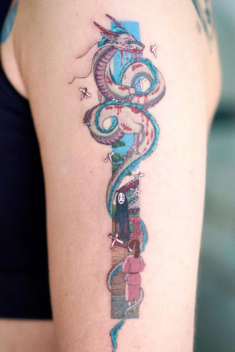 Spirited Away Theme Anime Tattoo