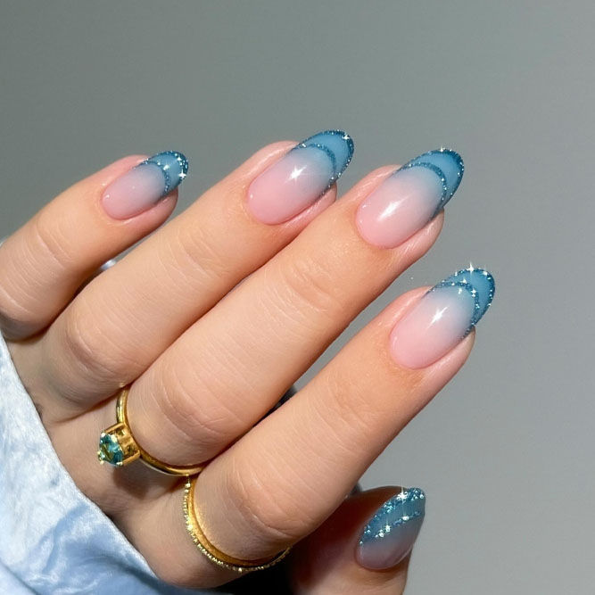 glitter french nail designs