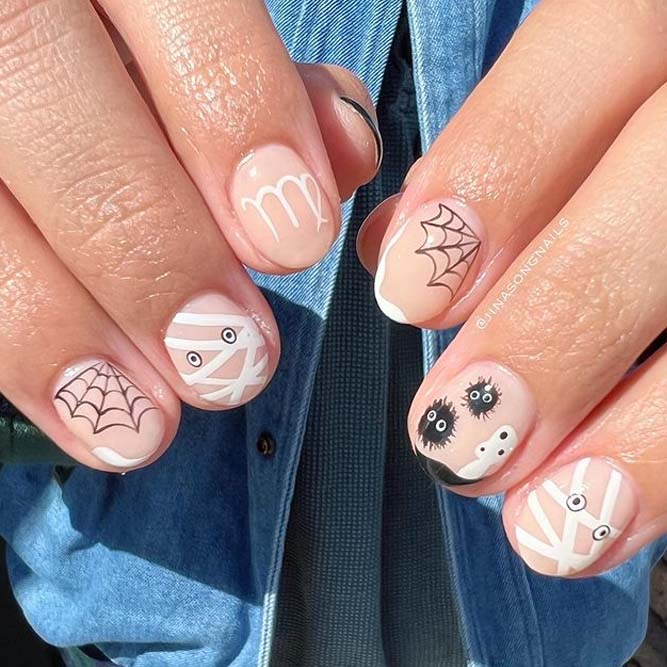 Cute Short Halloween Nails