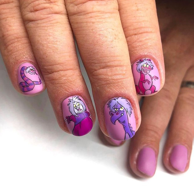 Disney Villain Halloween Nail Designs