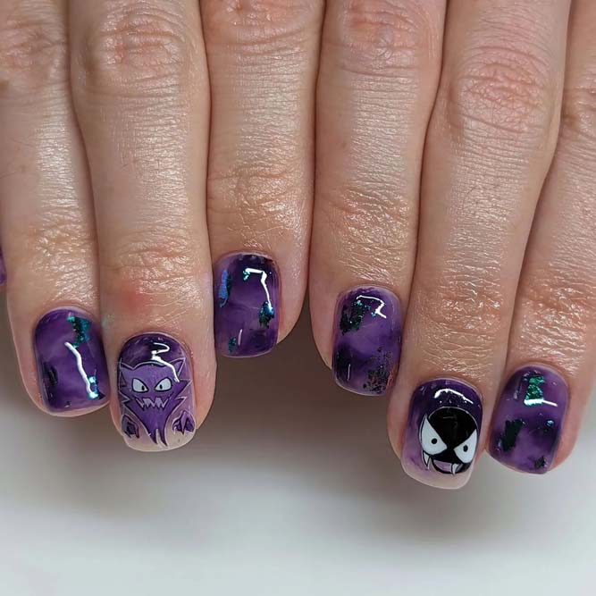 Monsters Halloween Nail Art