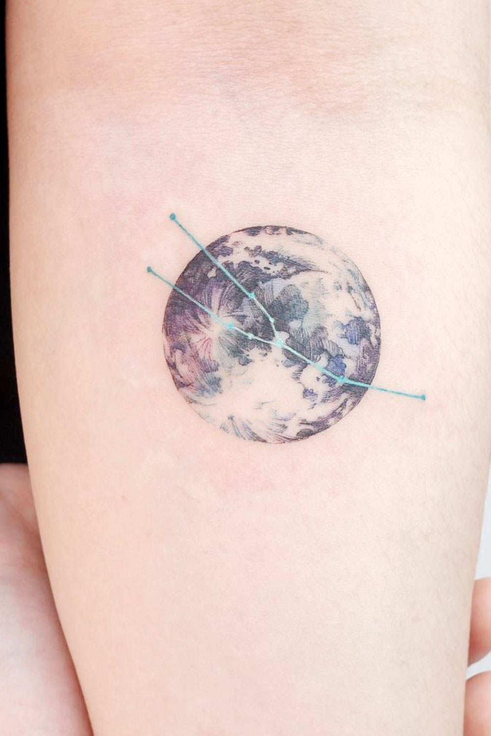 Moon and Constellation Tattoo Idea