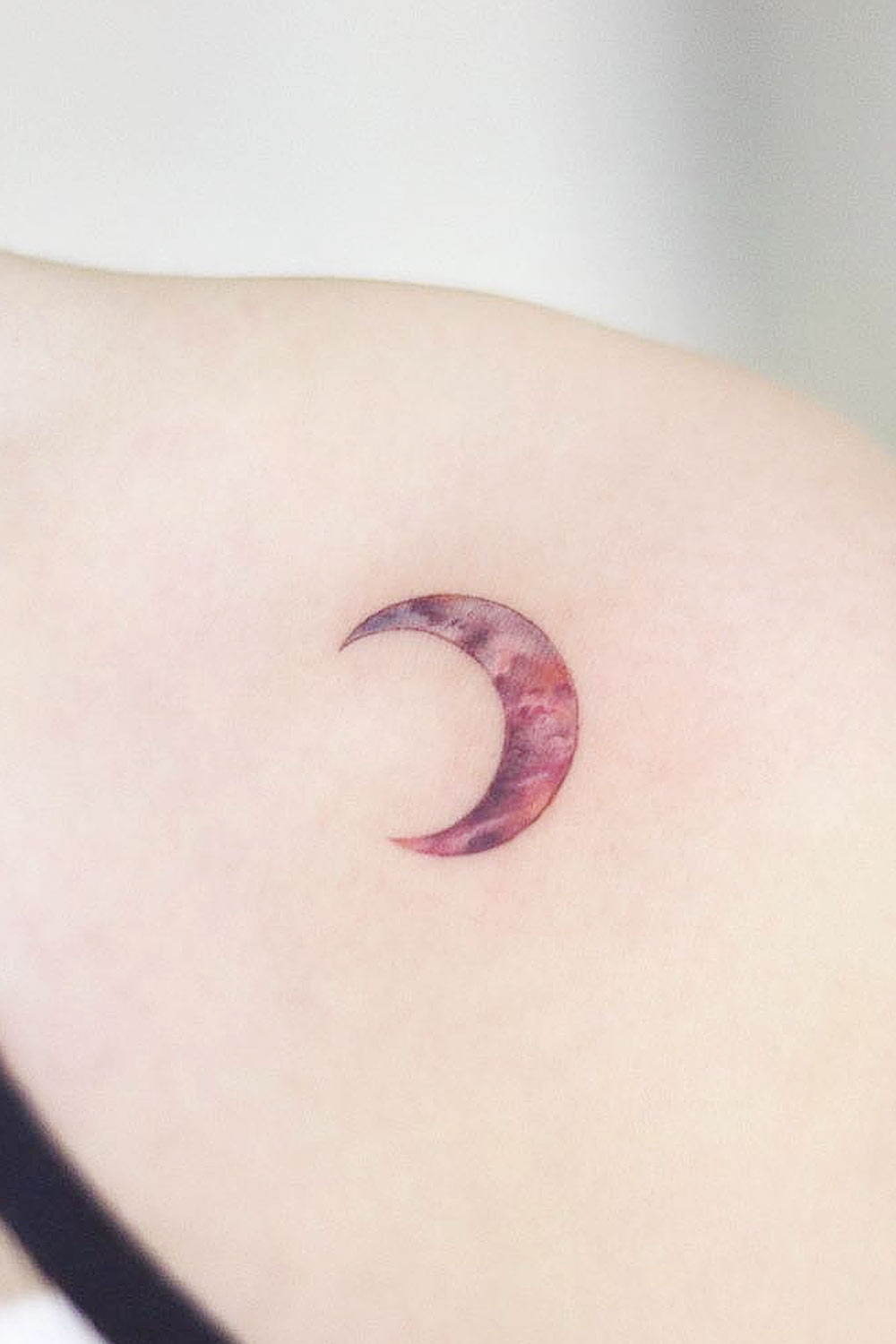 Shoulder Tattoo Design with Moon