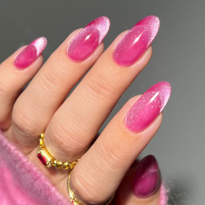 Glitter Pink Nails