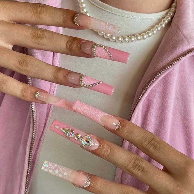 Nude Pink Long Nails