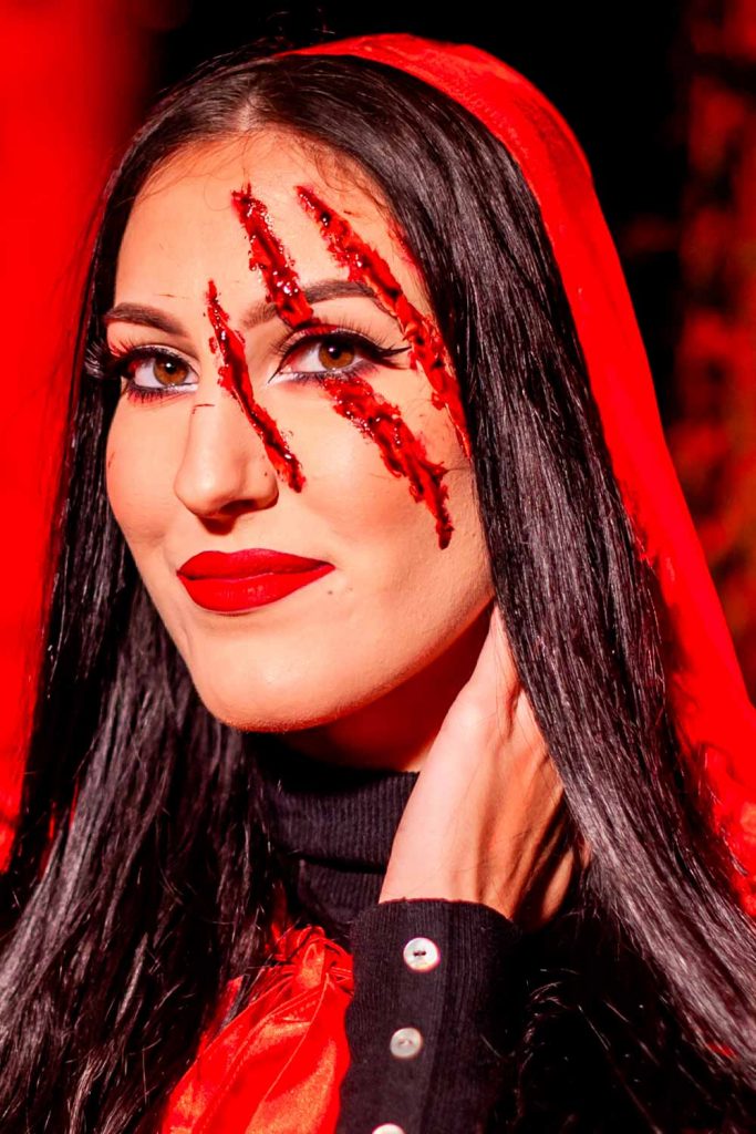 Bloody Red Riding Hood Makeup Idea