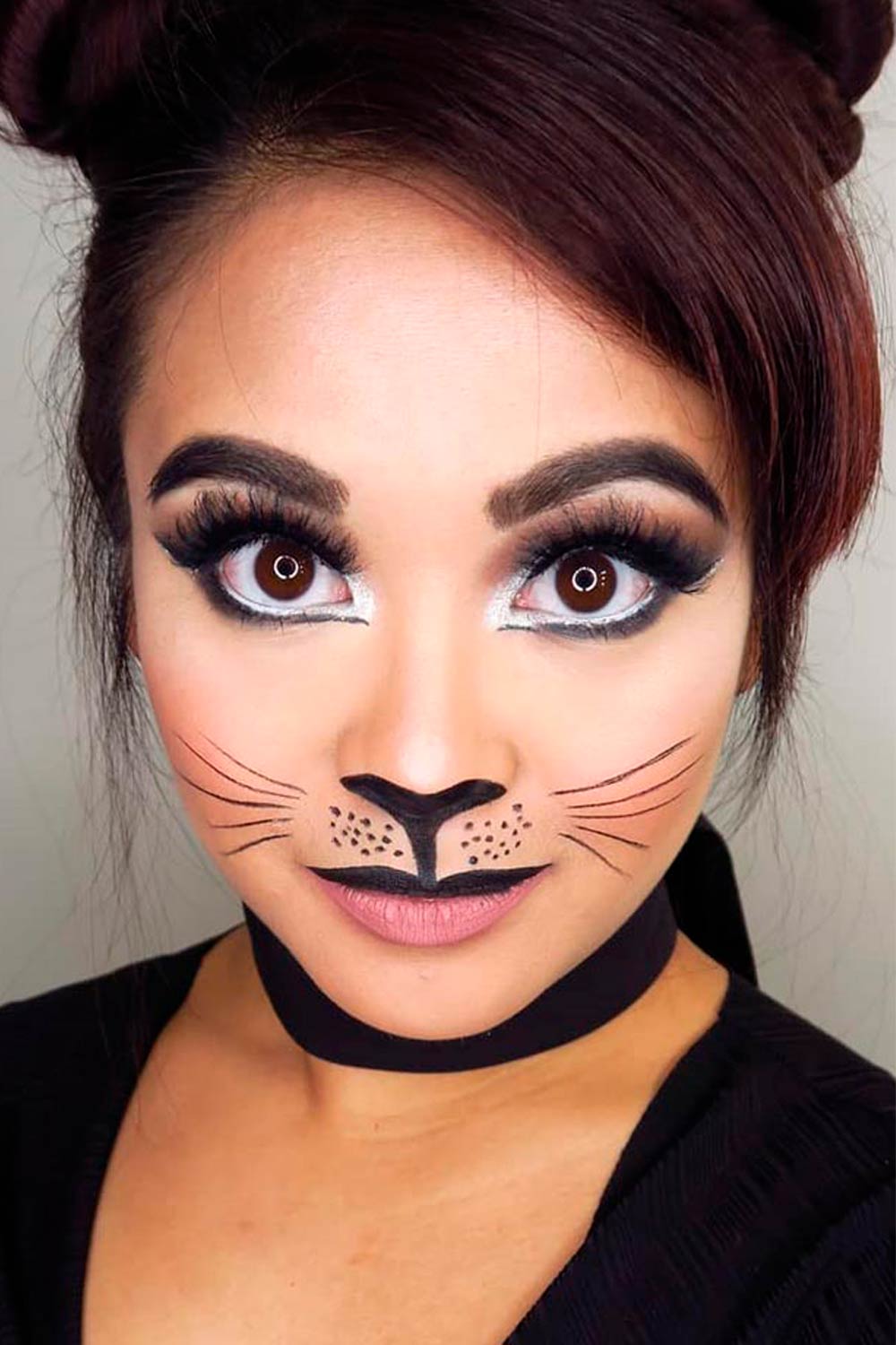 black cat face makeup