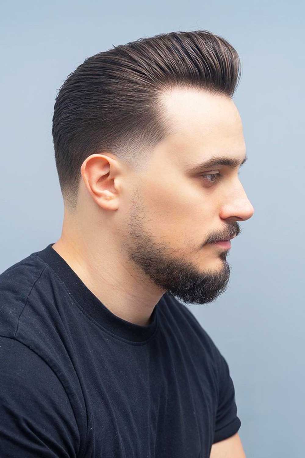 Short Pompadour Fade Hairstyles #shorthaircutsformen #shorthaircuts #shorthairstyles #shorthair