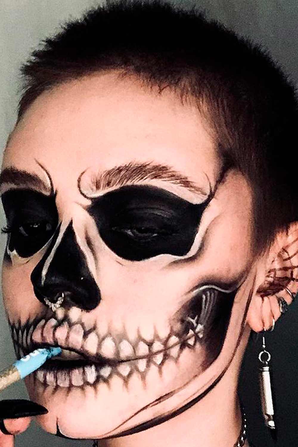 Black and White Skeleton Makeup Ideas