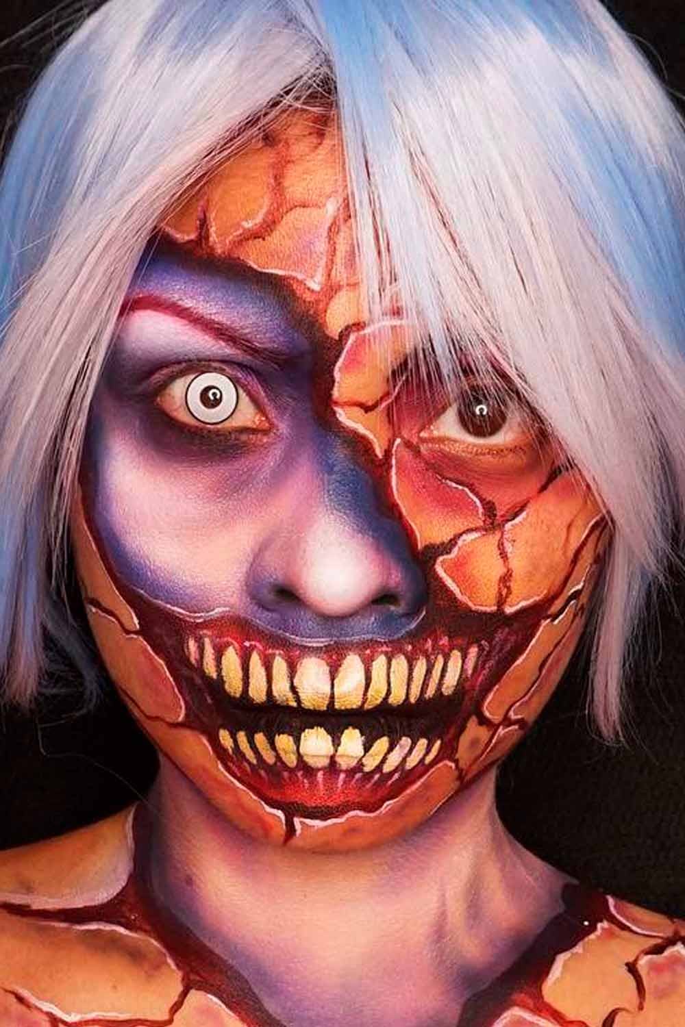Skeleton Face And Body Art Ideas