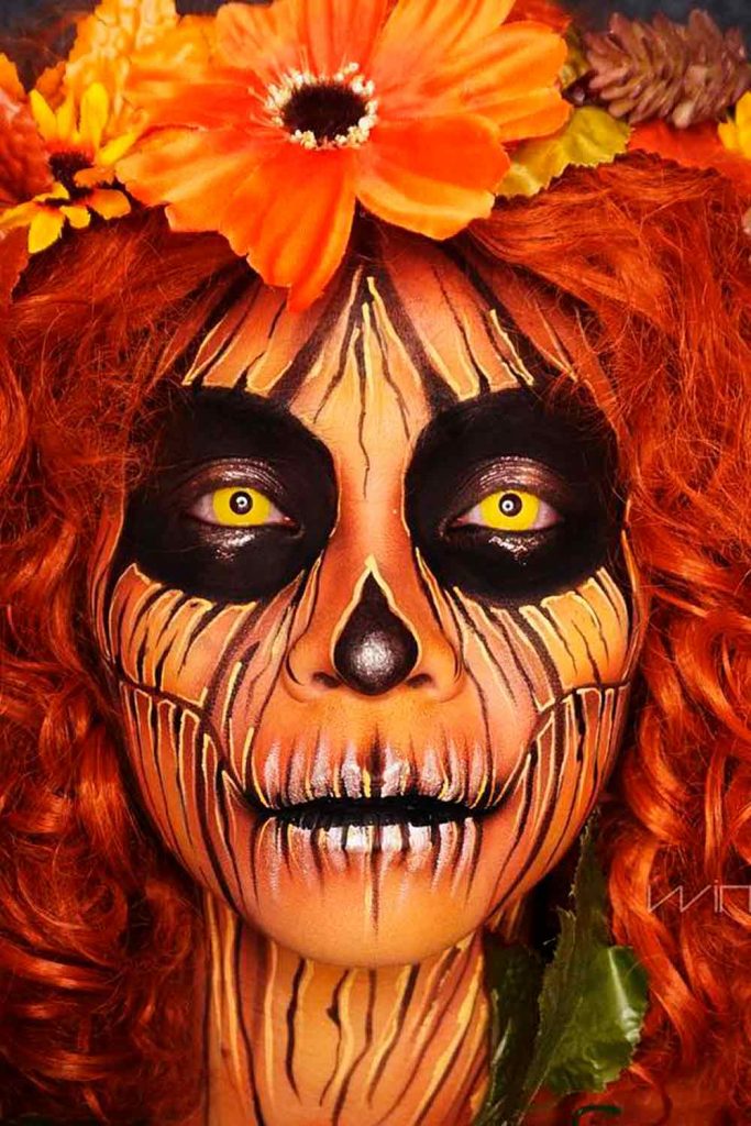 Fall-Styled Skeleton Makeup Looks