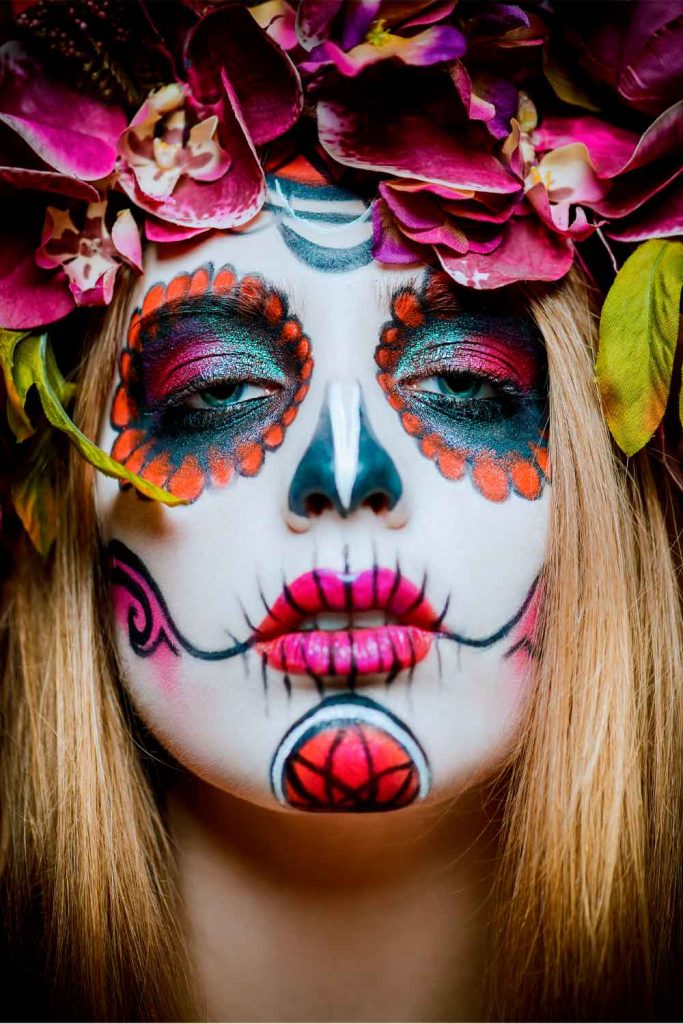 Glitter Skeleton Makeup Ideas