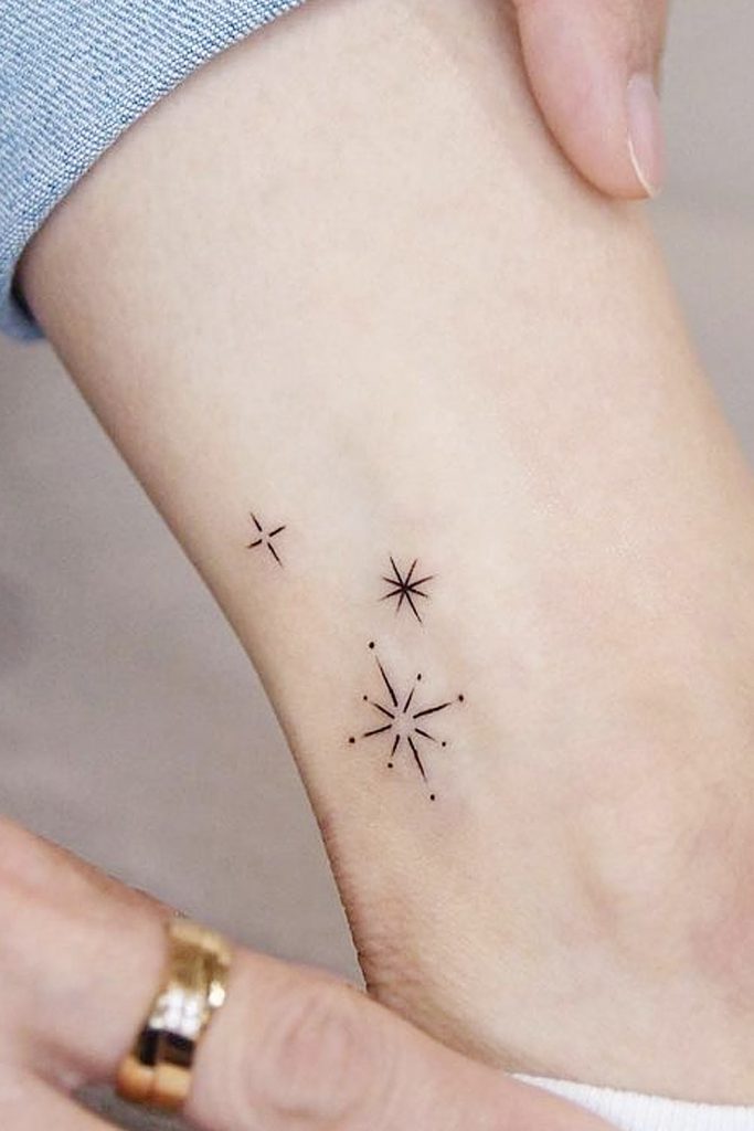 Ankle Stars Tattoo