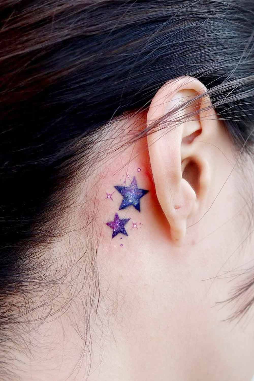 Watercolor Star Tattoos