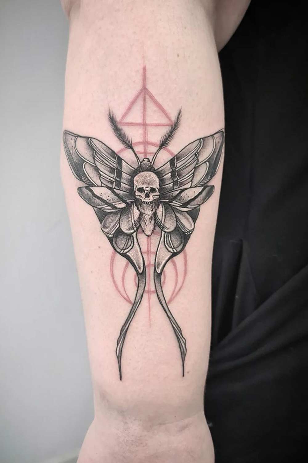 Butterfly Tattoo with Skull Design