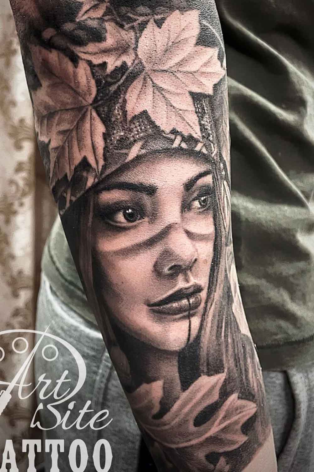 Female Portrait Tattoo Idea