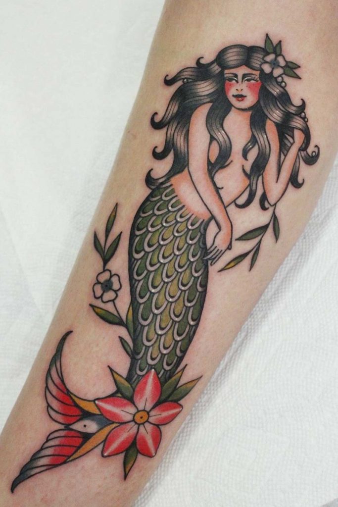 Mermaid Tattoo Design for Men