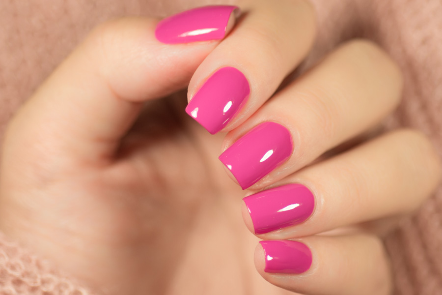 DIY Easy Hot Pink Nail Art Design | Summer Nails With Crystals Tutorial | Pink  nail art designs, Nail art designs, New nail art design