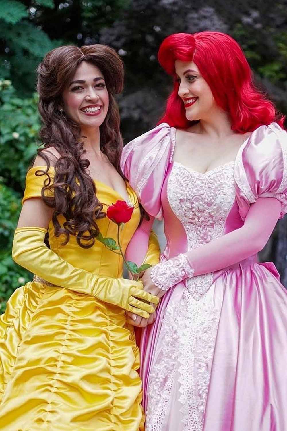Belle and Ariel Halloween Costumes for Best Friends