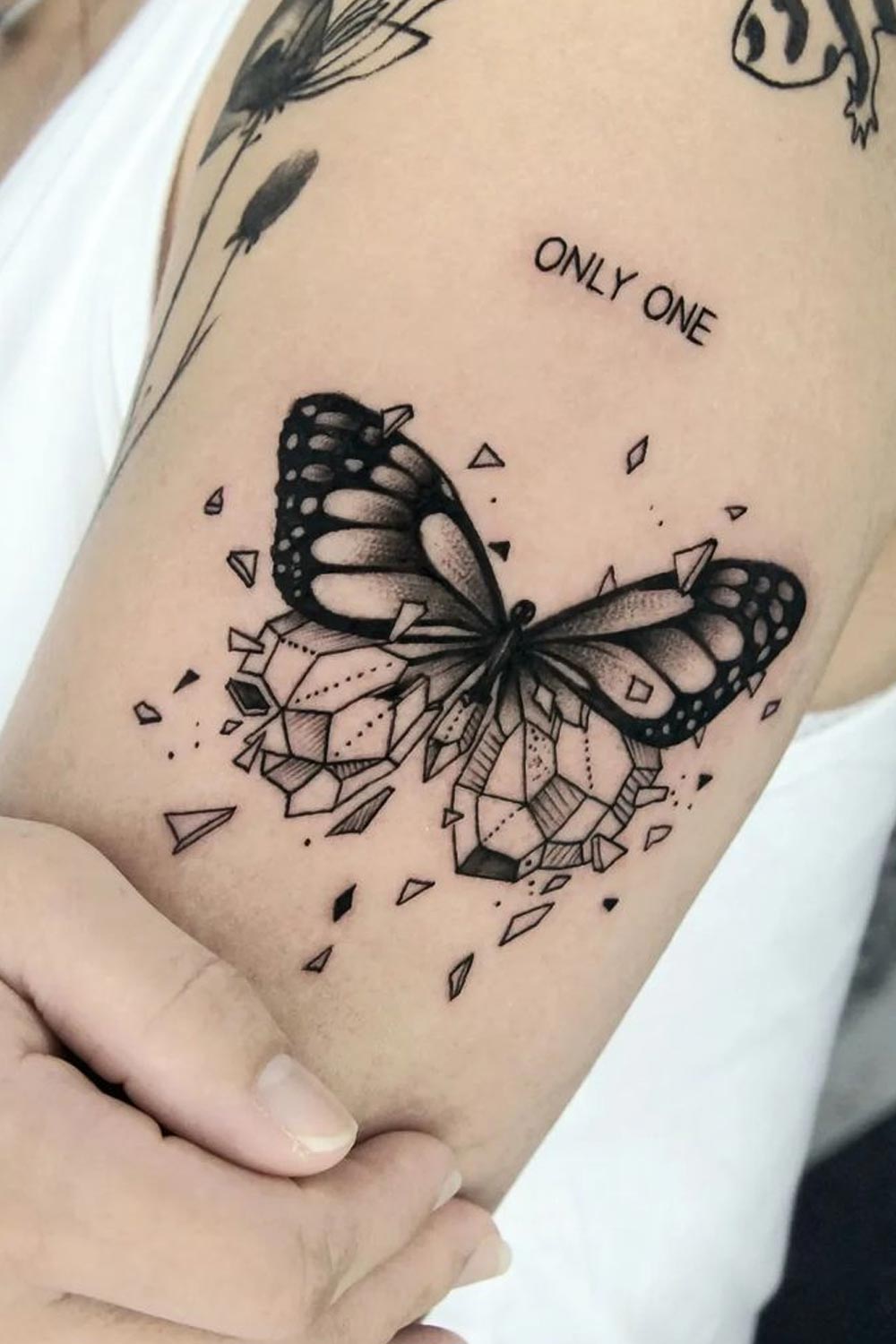 Black and White Butterfly Tattoo