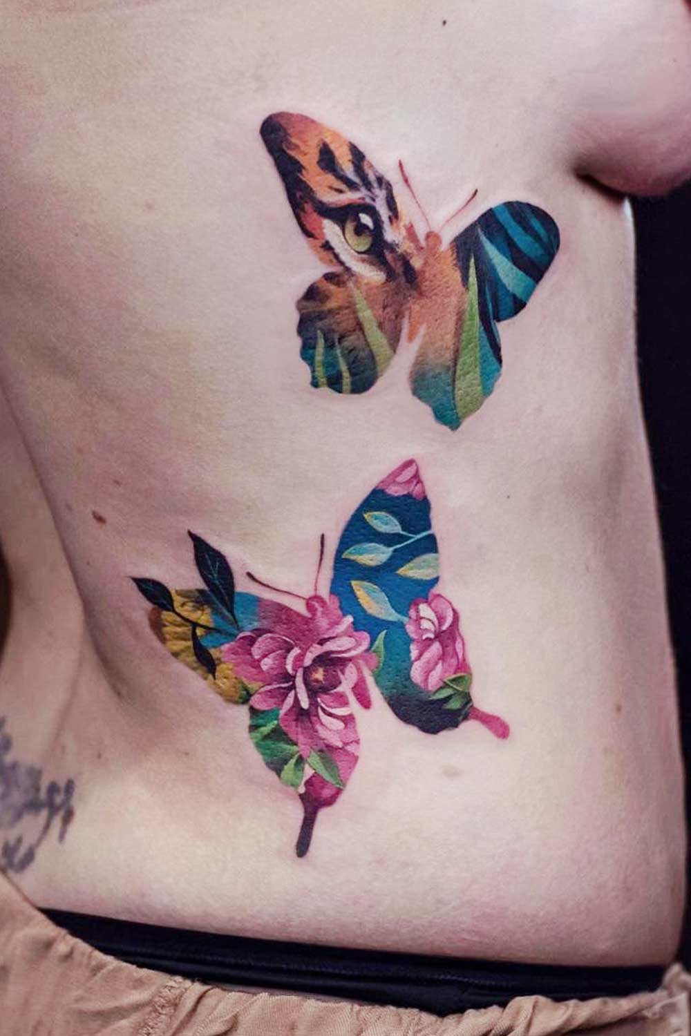 Butterfly Tattoos Side Back