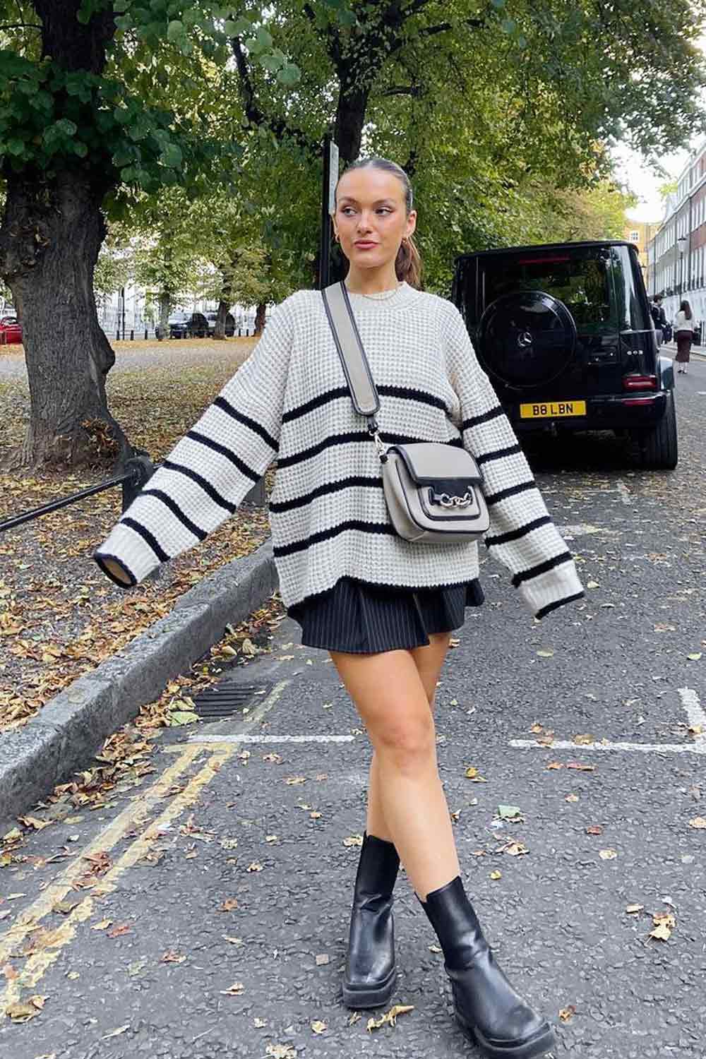 Sweater and Skirt Fall Outfit Ideas