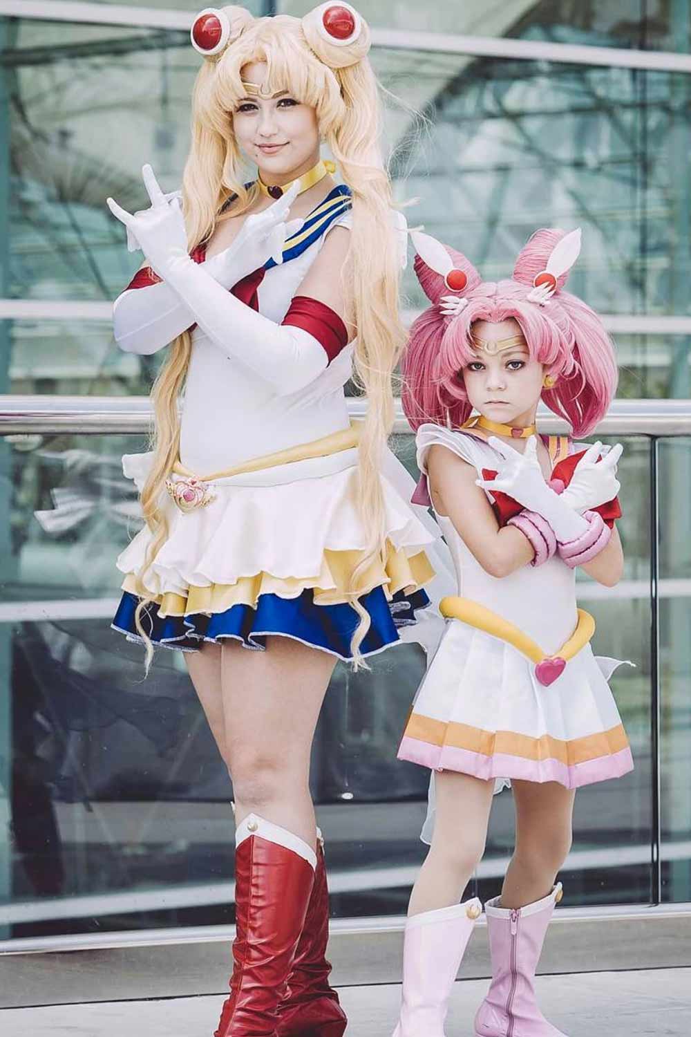 Sailor Moon Mom and Daugher Halloween Costumes