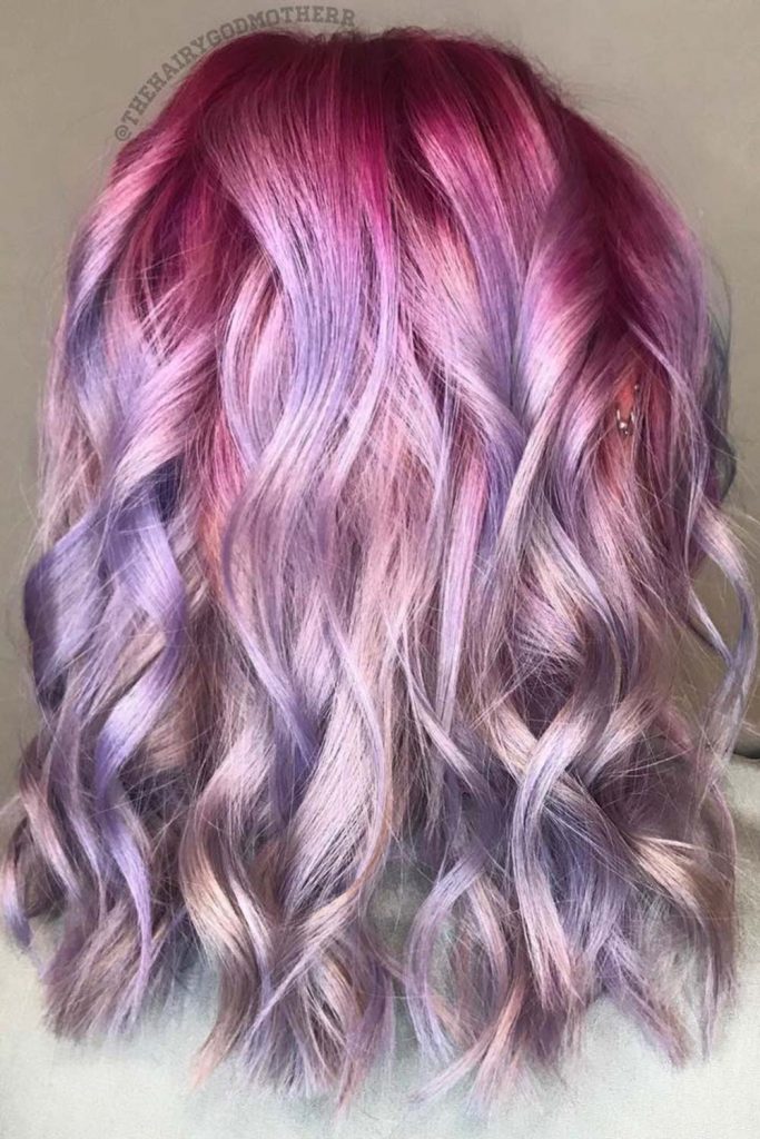 Lavender and Magenta Ombre