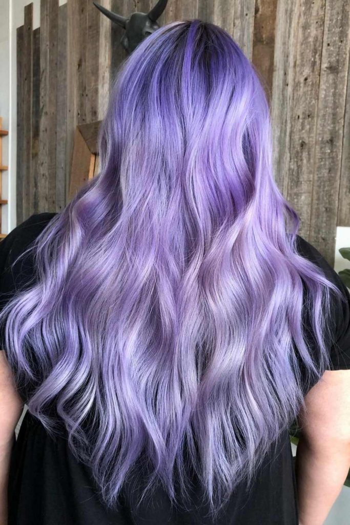 Silky Lavender Long Hair