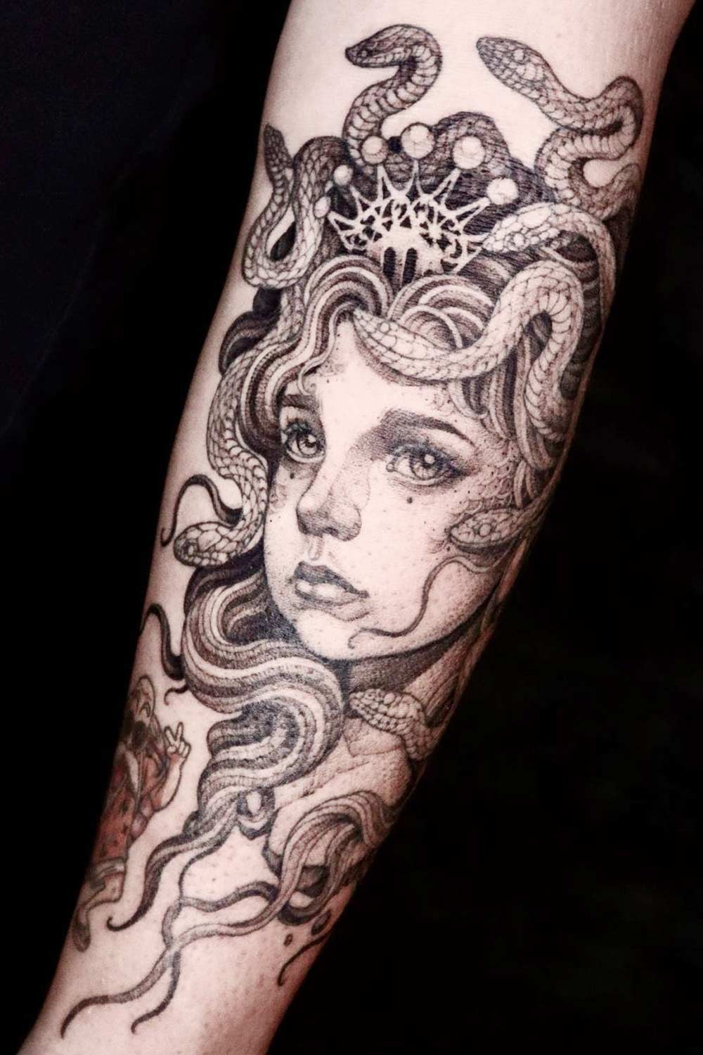 Baby Medusa Tattoo Design